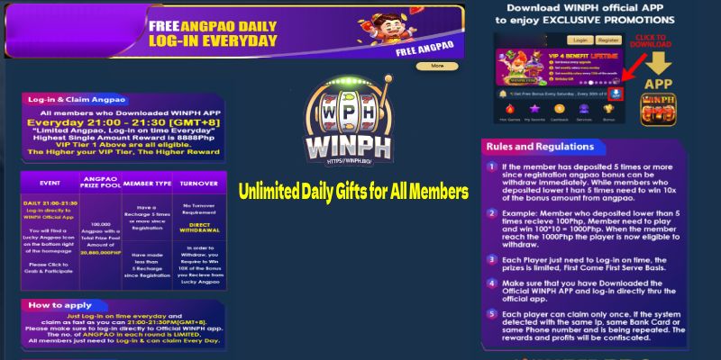 Unlimited Daily Gifts for All WINPH Members